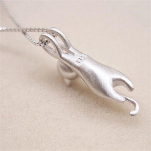 Colar De Prata Esterlina 925 Feminino De Gato Fosco N006 - RedShopdescontos