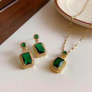 Conjunto de Joias Estilo Americano &amp; Europeu – Elegância e Sofisticação para Todas as Ocasiões! ✨ - RedShopdescontos