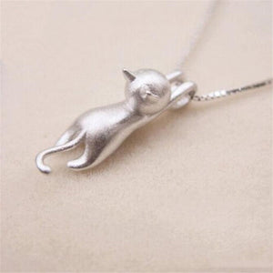 Colar De Prata Esterlina 925 Feminino De Gato Fosco N006 - RedShopdescontos
