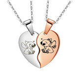 Nova Lista de Produtos Anime Cartoon Star Treasure Stitch Love Heart Pair Necklace Pingente Jóias - RedShopdescontos